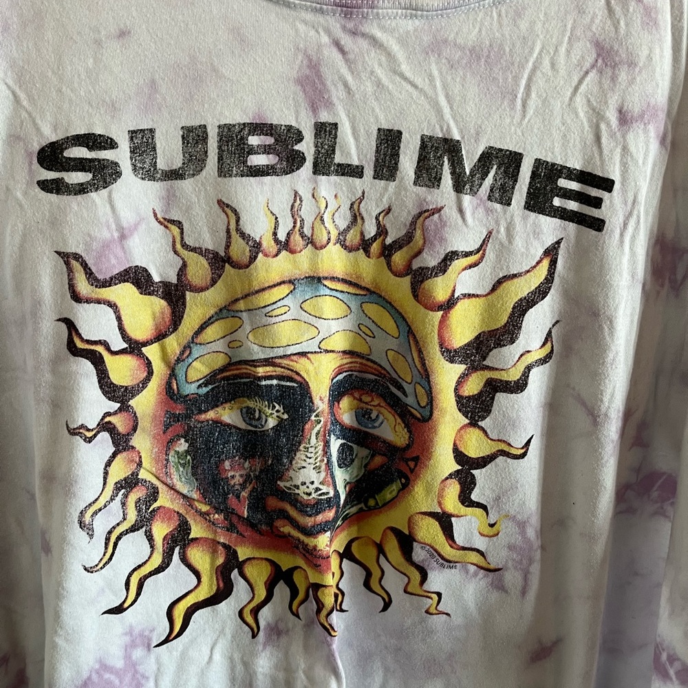 torrid White and Light Purple Tie-Dye 'Sublime' Graphic Tee - Picture 3 of 4